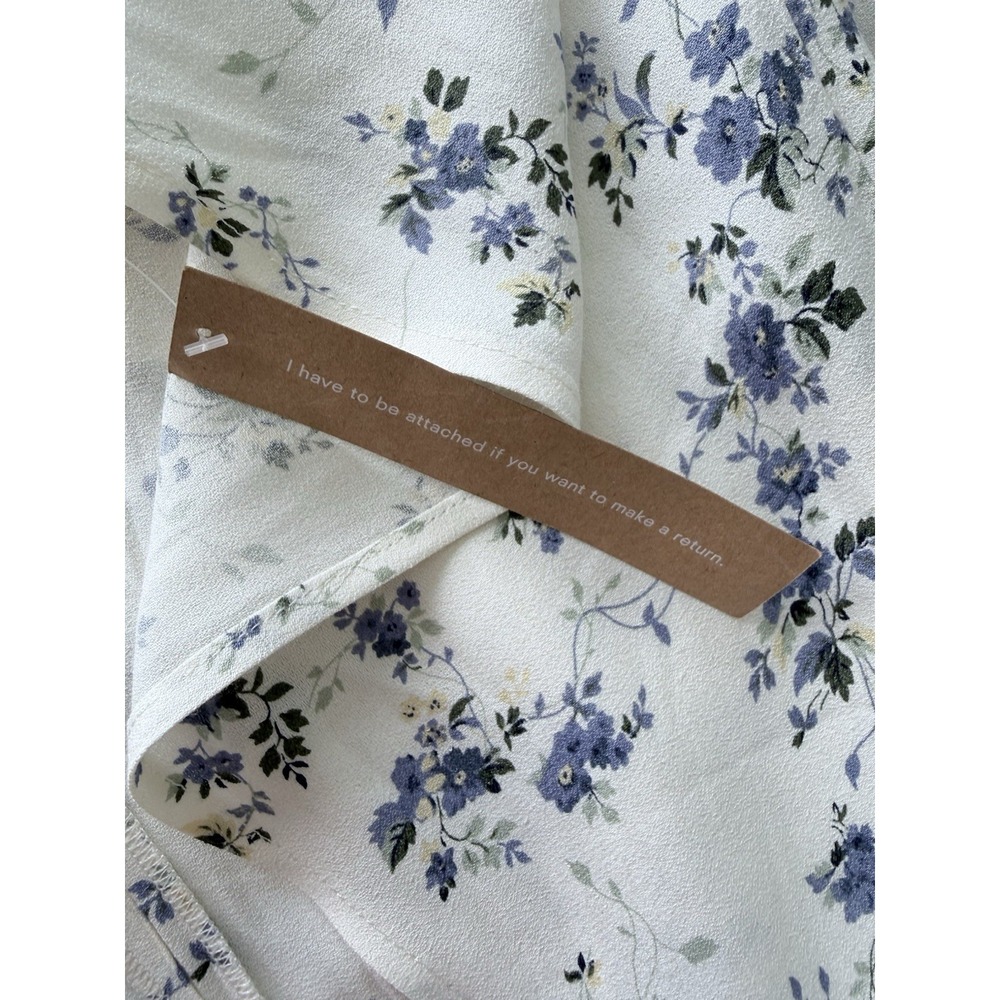 NWT Reformation Frasier Dress Madeline Floral Ruched Side Slit Midi Size 0 NEW - Picture 9 of 14